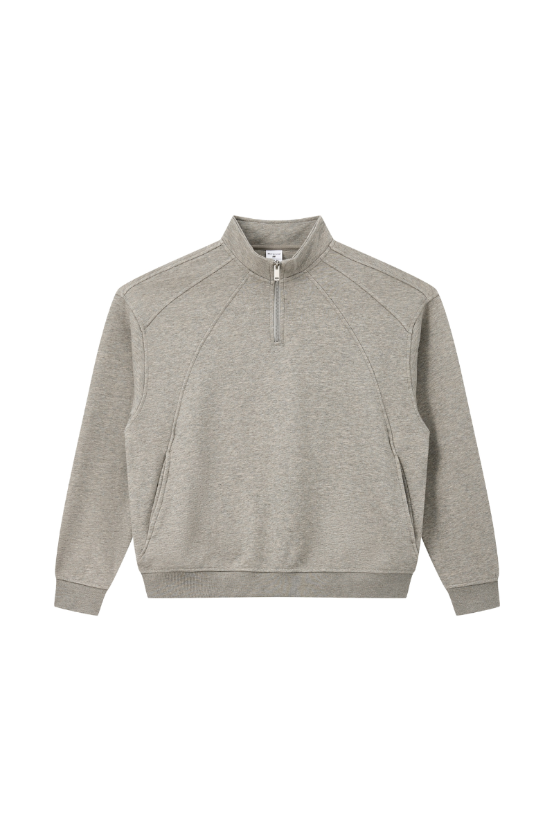 Men's  Fall 1/4 Zip Raglan Sleeve Mock Neck Sweatshirt