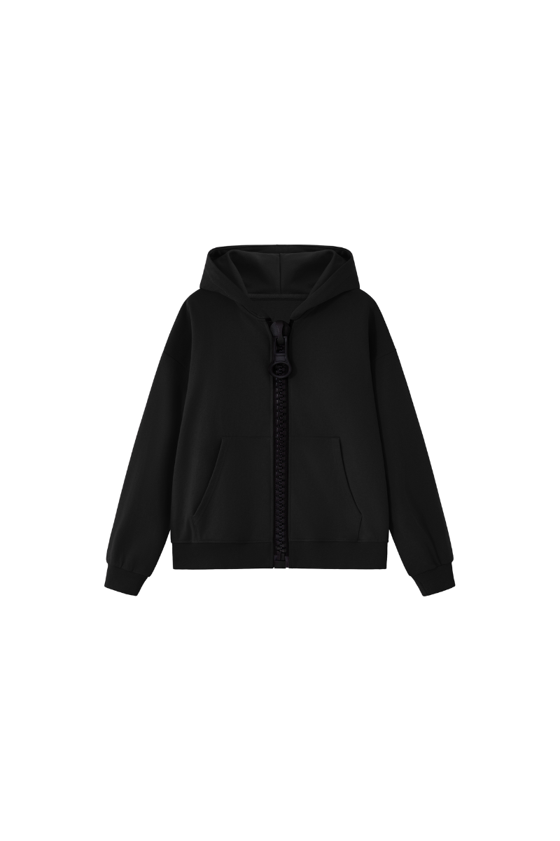 Men's Loungewear Color Block Big Tooth Zipper Hooded Jacket