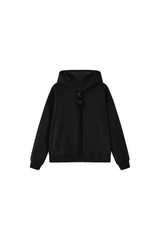 Men's Loungewear Color Block Big Tooth Zipper Hooded Jacket