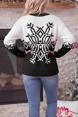 Women's Fall/Winter Christmas Big Snowflake Knit Sweater