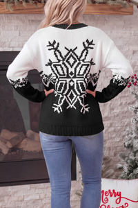 Women's Fall/Winter Christmas Big Snowflake Knit Sweater