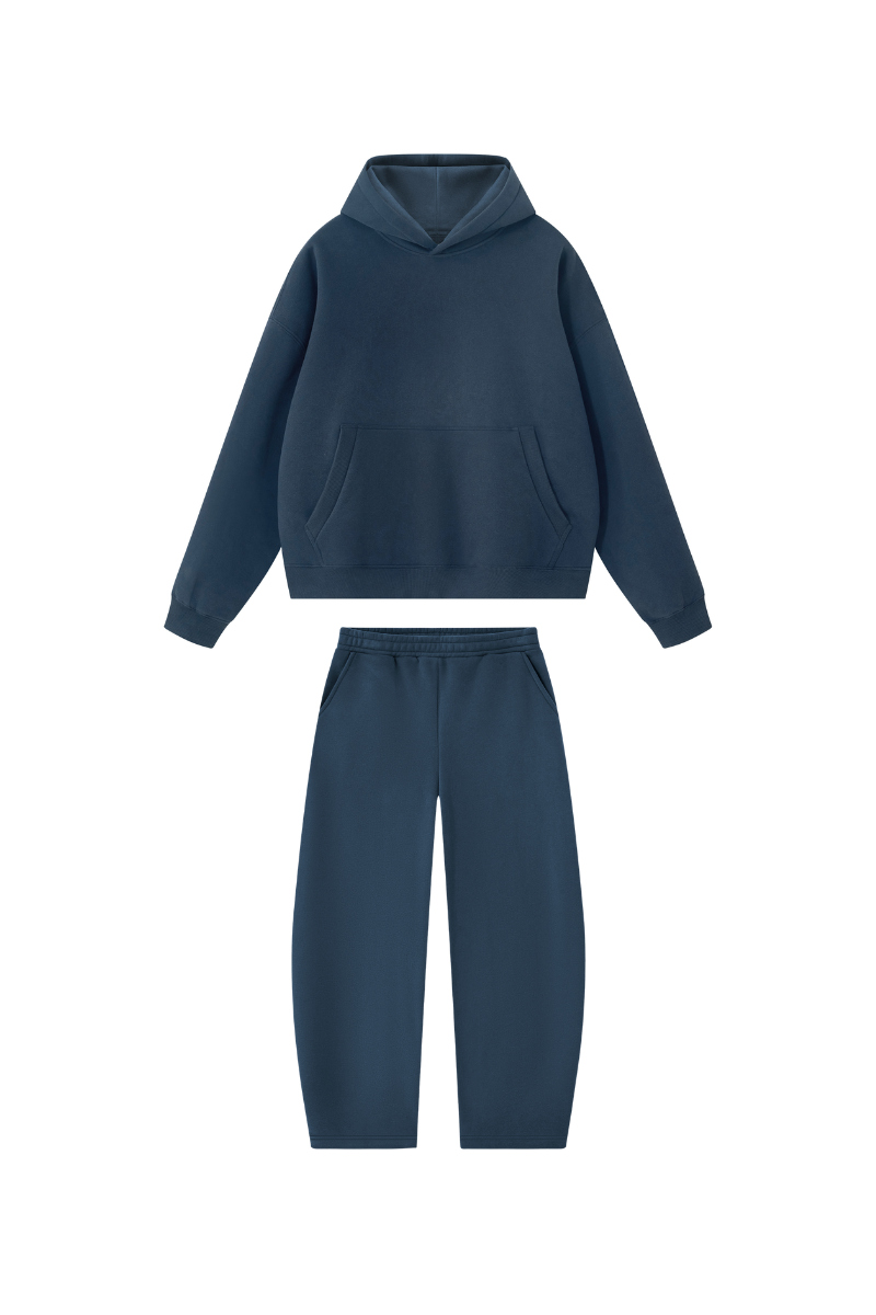 Men's Fall Fleece Hoodie & Wide Leg Sweatpants Casual Set