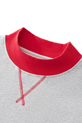 Women's Fall Cozy Fleece Mock Neck Color Block Sweatshirt