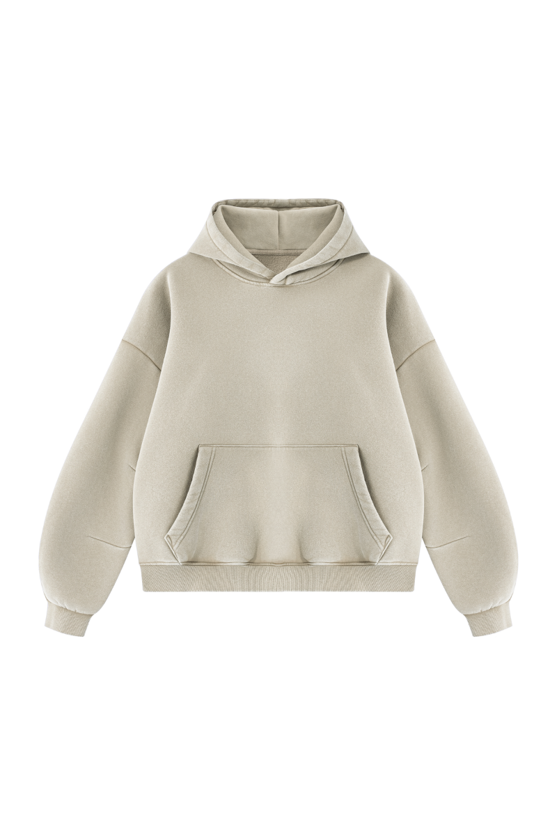 Men's Fall Fleece Heavyweight Washed Drop Shoulder Hoodie