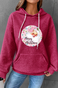 Women Christmas Waffle Knit Hoodie