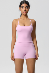 Women Workout Set: Quick Dry Sports Bra + High Waist Shorts