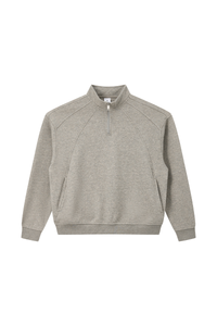Unisex Fall 1/4 Zip Raglan Sleeve Mock Neck Sweatshirt