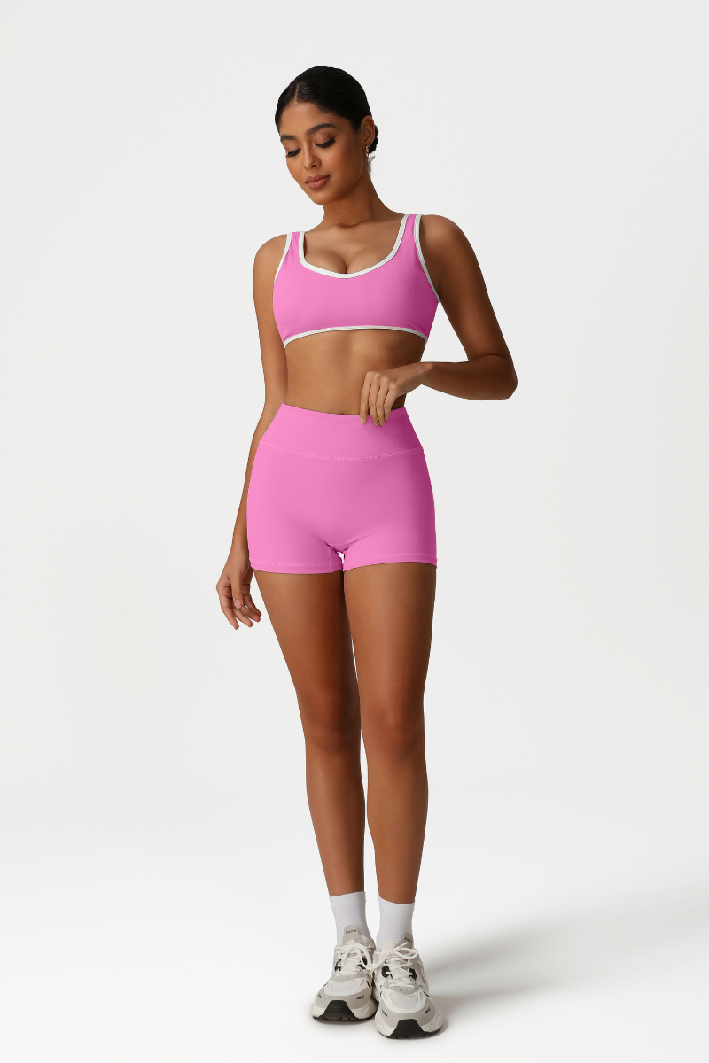 Women High-Waisted Butt-Lifting Yoga Set: Sports Bra + Shorts