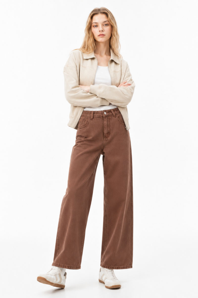 Women's Fall Mid Rise Vintage Casual Jeans