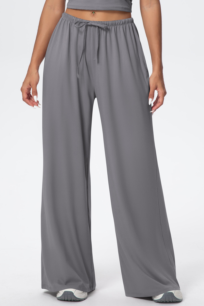 Women’s Athletic Drawstring Loose-Fit  Wide-Leg Pants