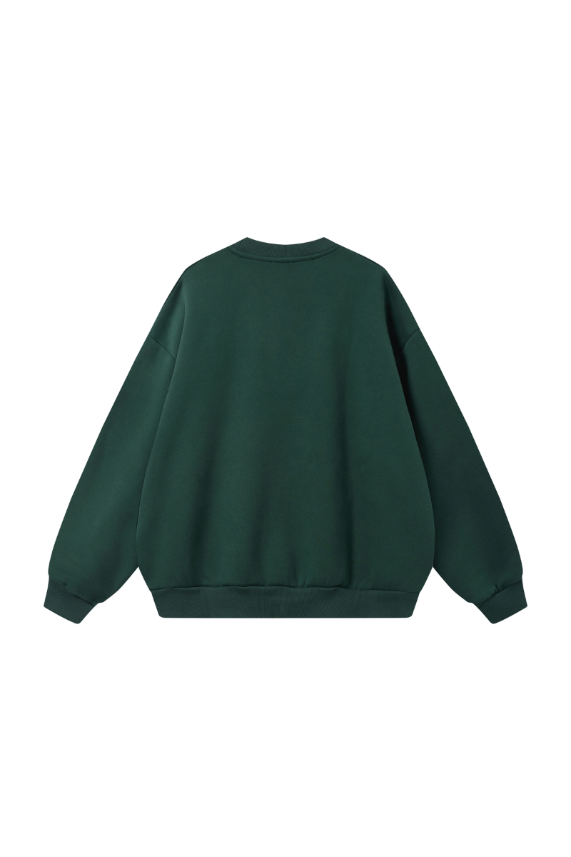 Women's Fall Heavyweight Fleece Cropped Crew Neck Sweatshirt