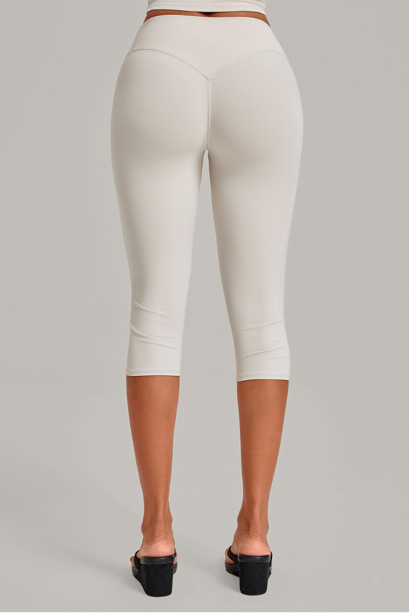 Women’s Mid-Rise Tummy Control Yoga Capri Leggings