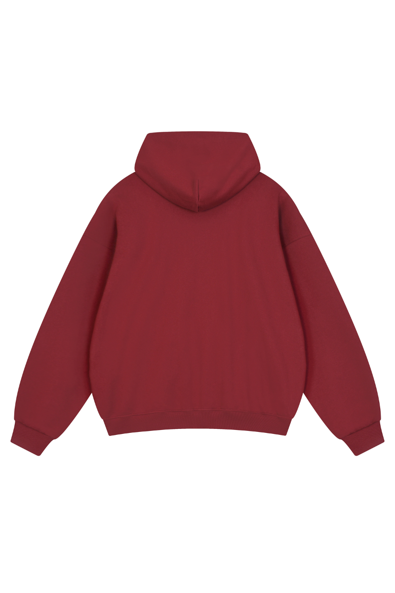 Unisex Fall Relaxed Drop Shoulder Full Zip Hooded Jacket