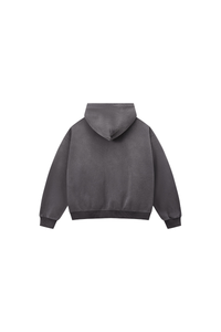 Men's Fleece-Lined Spray-Faded Oversized Hooded Jacket