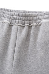 Unisex Fall Elastic Waistband Relaxed Wide Leg Sweatpants