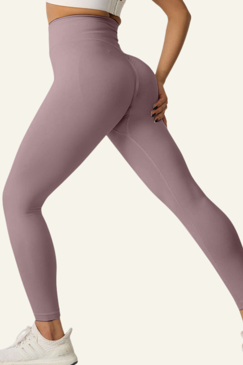Women's High-waist Pleated Buttocks Lift Yoga Leggings