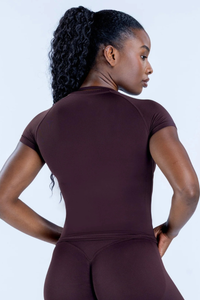 Women's Crew Neck Slim Fit Short Sleeve Workout T-shirt