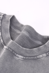 Unisex Fall 100% Cotton Snow Washed Crewneck Sweatshirt