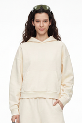 Women's Fall Boxy Fit French Terry Kangaroo Pocket Hoodie