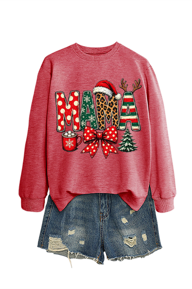 Women's Winter/Fall Christmas Santa Multi-color Pullover