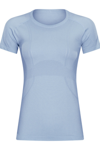 Women Seamless Round Neck Short Sleeve Sport T-Shirt