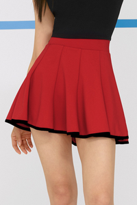 Women's Tennis Color Trim Pleated Athletic Mini Skirt