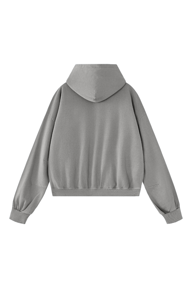 Women's Fall 100% Cotton 360G Boxy Two‑Way Zip Jacket