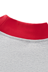Women's Fall Cozy Fleece Mock Neck Color Block Sweatshirt