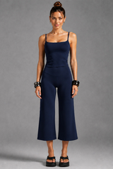 Women'sThin Strap Tank Top And Wide-Leg Capri Pants Sets