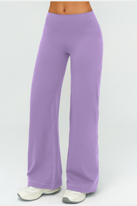 Women's High Waist V-Seam Butt Lifting Draped Wide Leg Pants