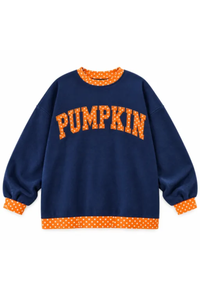 Women's Fall Letter Appliqué Embroidery Mockneck Sweatshirt