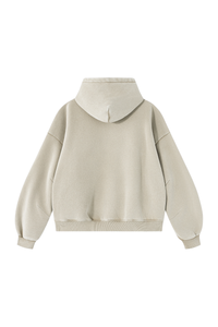 Unisex Fall Fleece Heavyweight Washed Drop Shoulder Hoodie