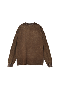 Unisex 100% Cotton Fall Vintage Washed Oversized Pullover