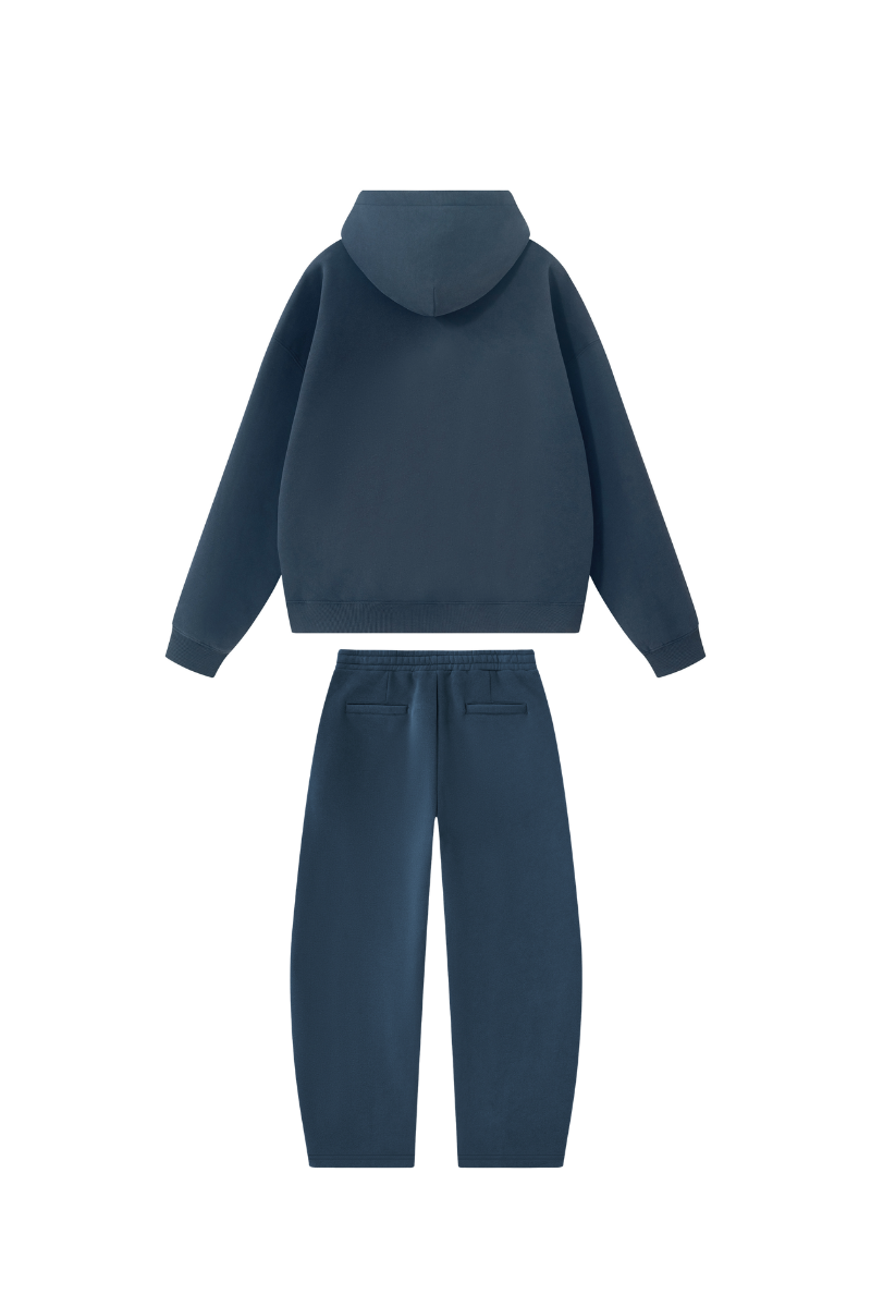 Unisex Fall Fleece Hoodie & Wide Leg Sweatpants Casual Set