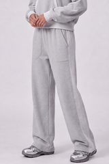 Women's Fall 100% Cotton Contrast-Stitch Caual Sweatpants