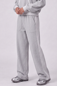 Women's Fall 100% Cotton Contrast-Stitch Caual Sweatpants