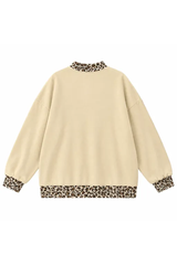 Women's Fall Custom Polka Dot Embroidery Mockneck Sweatshirt