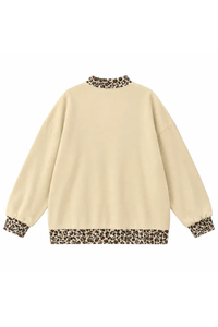 Women's Fall Custom Polka Dot Embroidery Mockneck Sweatshirt