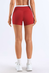 Women's High-Waist Sports Yoga Shorts with Polka Dot