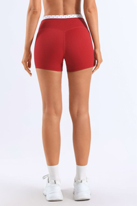 Women's High-Waist Sports Yoga Shorts with Polka Dot