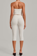 Women’s Halter Tank & Capri Leggings 2-Piece Yoga Set