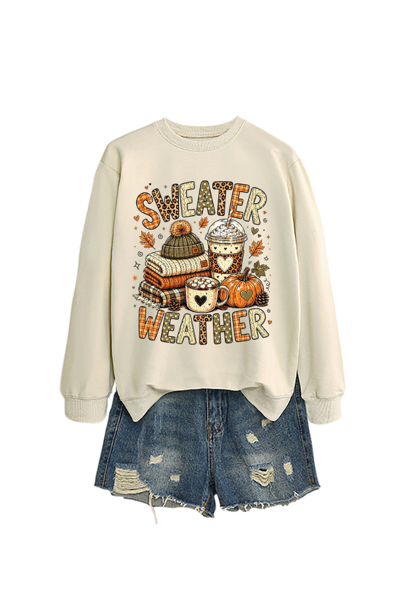 Women's Fall Christmas Cute Pumpkin Letter Print Pullover