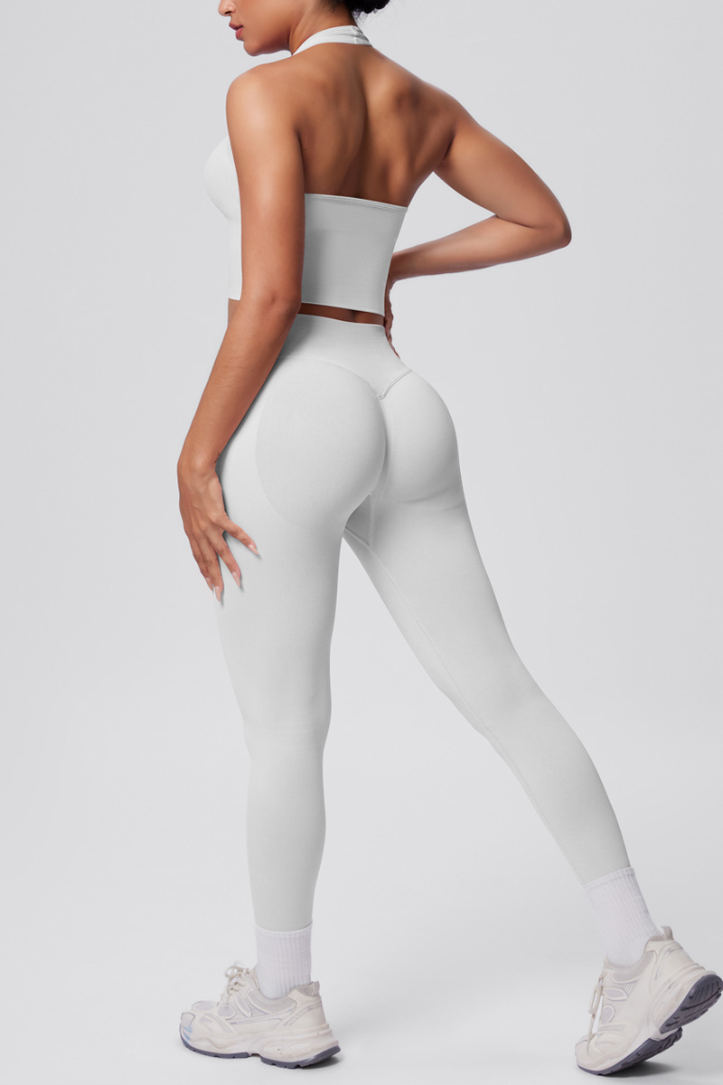 Women's Seamless Set:Halterneck Bra And High Waist Leggings