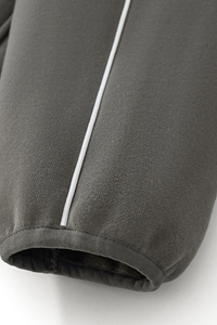 Women's Fall Relaxed Contrast Color Stripe High Neck Hoodie