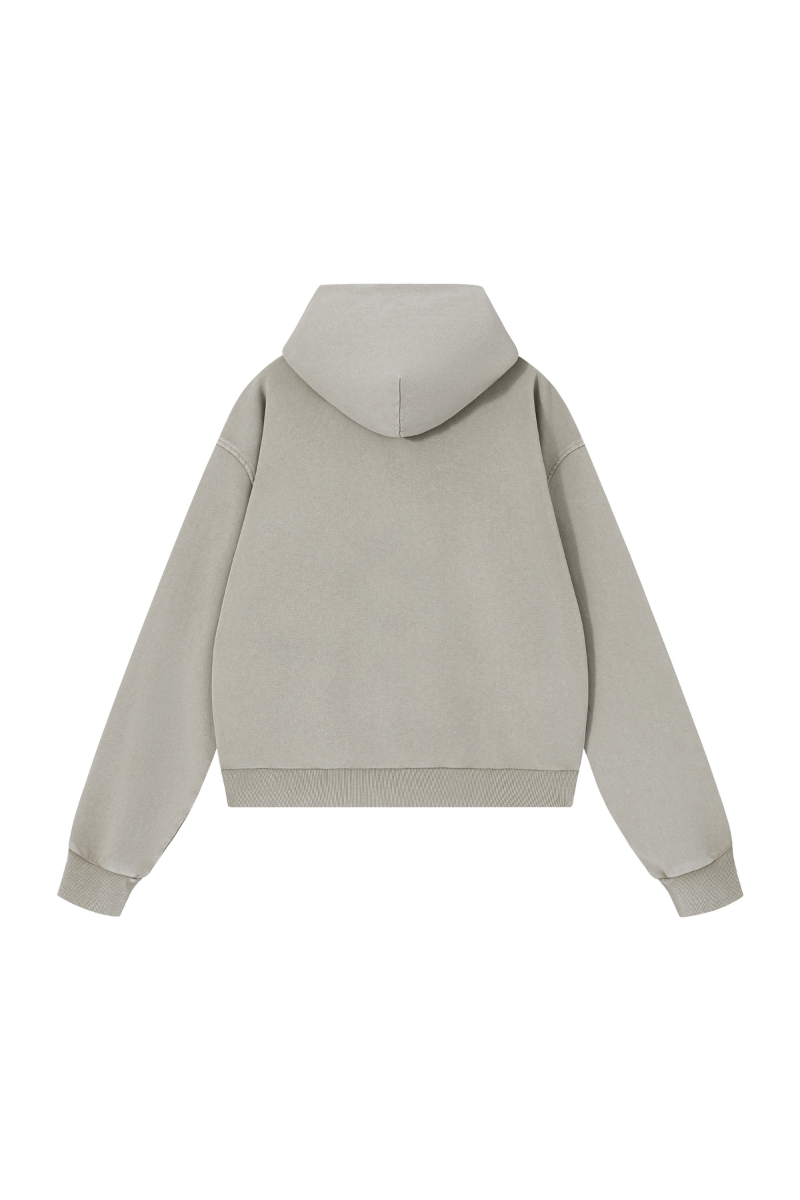 Unisex Fall Washed Vintage Boxy  Comfort Color Hooded Jacket