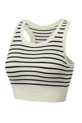 Striped I-Back Sports Bra