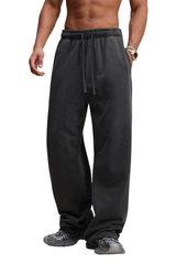 Unisex Fall 100% Cotton Vintage Washed Relaxed Sweatpants