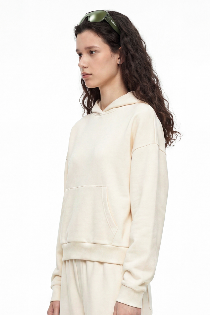 Women's Fall Boxy Fit French Terry Kangaroo Pocket Hoodie