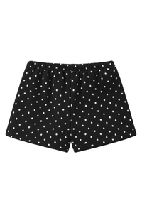 Unisex Fall Polka Dot Elastic Waist Drawstring Casual Shorts