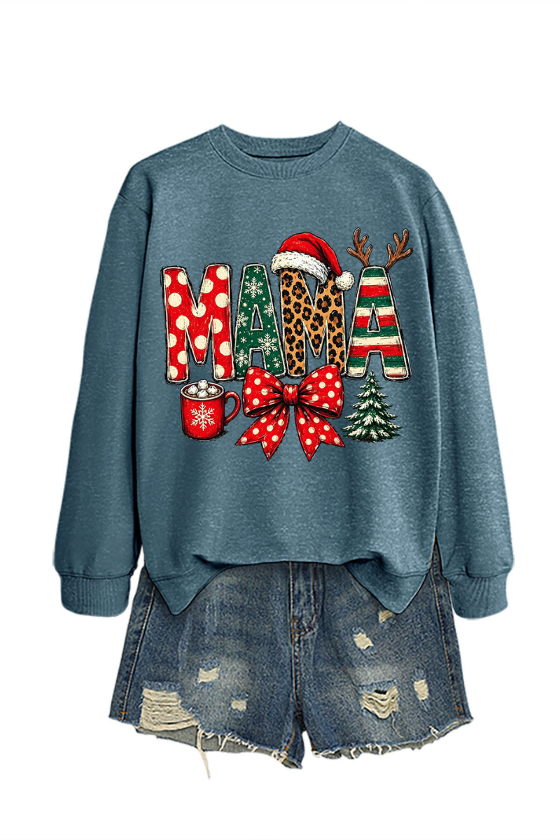 Women's Winter/Fall Christmas Santa Multi-color Pullover